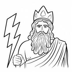 Dessin à colorier: Zeus (Religion et Mythologie) #219483 - Coloriages à Imprimer Gratuits