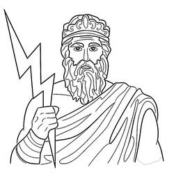 Dessin à colorier: Zeus (Religion et Mythologie) #219484 - Coloriages à Imprimer Gratuits