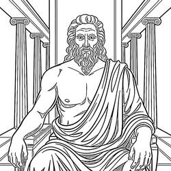 Dessin à colorier: Zeus (Religion et Mythologie) #219485 - Coloriages à Imprimer Gratuits
