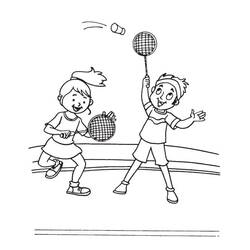 Dessin à colorier: Badminton (Sports) #177016 - Coloriages à Imprimer Gratuits