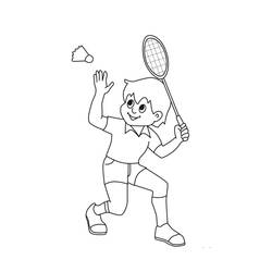 Dessin à colorier: Badminton (Sports) #177029 - Coloriages à Imprimer Gratuits