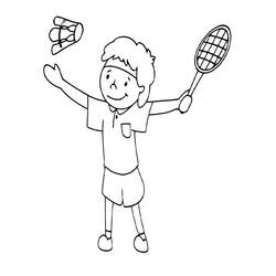 Dessin à colorier: Badminton (Sports) #177030 - Coloriages à Imprimer Gratuits