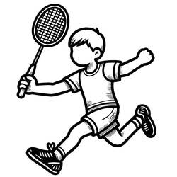 Dessin à colorier: Badminton (Sports) #218877 - Coloriages à Imprimer Gratuits