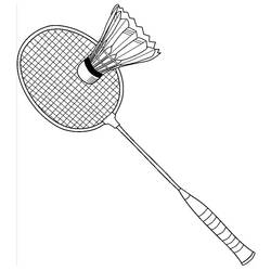 Dessin à colorier: Badminton (Sports) #218887 - Coloriages à Imprimer Gratuits