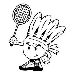 Dessin à colorier: Badminton (Sports) #218889 - Coloriages à Imprimer Gratuits