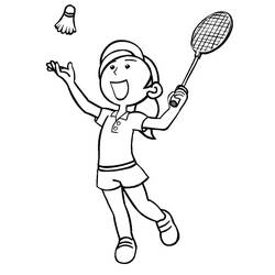 Dessin à colorier: Badminton (Sports) #218891 - Coloriages à Imprimer Gratuits