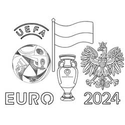 Dessin à colorier: Championnat UEFA Euro (Sports) #213980 - Coloriages à Imprimer Gratuits