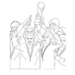 Dessin à colorier: Coupe du Monde (Sports) #194284 - Coloriages à Imprimer Gratuits