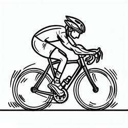 Dessin à colorier: Cyclisme (Sports) #193619 - Coloriages à Imprimer Gratuits
