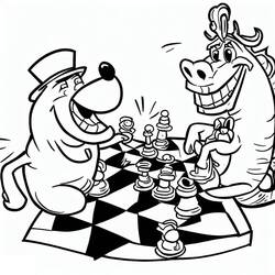 Dessins à colorier: Échecs - Coloriages à Imprimer Gratuits