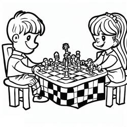 Coloriage Échecs (Sports) #188290 à imprimer et colorier