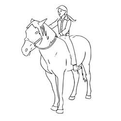 Dessin à colorier: Équitation (Sports) #193438 - Coloriages à Imprimer Gratuits
