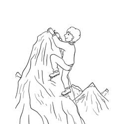 Dessin à colorier: Escalade (Sports) #191214 - Coloriages à Imprimer Gratuits