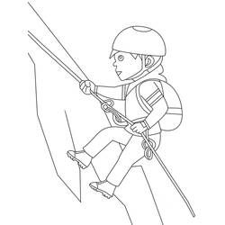 Dessin à colorier: Escalade (Sports) #191216 - Coloriages à Imprimer Gratuits