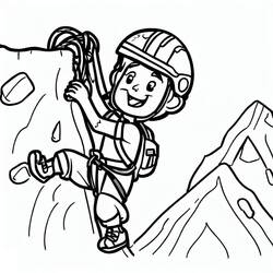 Dessin à colorier: Escalade (Sports) #191223 - Coloriages à Imprimer Gratuits