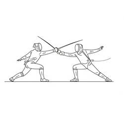 Dessin à colorier: Escrime (Sports) #217679 - Coloriages à Imprimer Gratuits