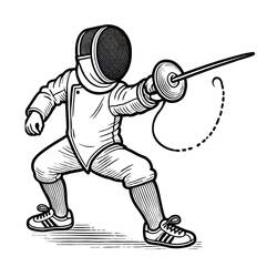 Dessin à colorier: Escrime (Sports) #217685 - Coloriages à Imprimer Gratuits
