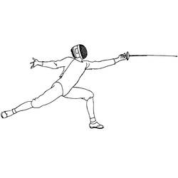 Dessin à colorier: Escrime (Sports) #217689 - Coloriages à Imprimer Gratuits