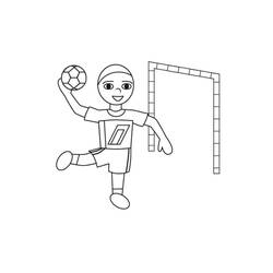 Dessin à colorier: Handball (Sports) #210798 - Coloriages à Imprimer Gratuits
