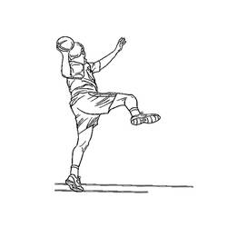Dessin à colorier: Handball (Sports) #210800 - Coloriages à Imprimer Gratuits