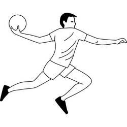 Dessin à colorier: Handball (Sports) #210801 - Coloriages à Imprimer Gratuits