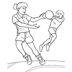 Dessin à colorier: Handball (Sports) #210802 - Coloriages à Imprimer Gratuits