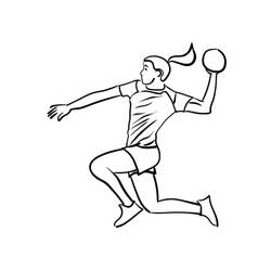 Dessin à colorier: Handball (Sports) #210803 - Coloriages à Imprimer Gratuits