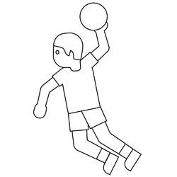 Dessin à colorier: Handball (Sports) #210804 - Coloriages à Imprimer Gratuits