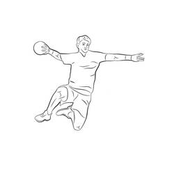 Dessin à colorier: Handball (Sports) #210805 - Coloriages à Imprimer Gratuits