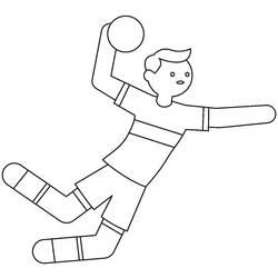 Dessin à colorier: Handball (Sports) #210806 - Coloriages à Imprimer Gratuits