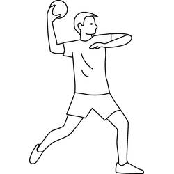 Dessin à colorier: Handball (Sports) #210807 - Coloriages à Imprimer Gratuits