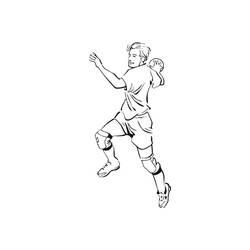 Dessin à colorier: Handball (Sports) #210814 - Coloriages à Imprimer Gratuits