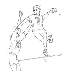 Dessin à colorier: Handball (Sports) #210815 - Coloriages à Imprimer Gratuits