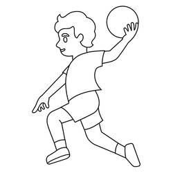 Dessin à colorier: Handball (Sports) #210821 - Coloriages à Imprimer Gratuits