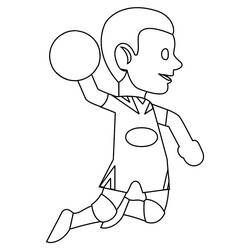 Dessin à colorier: Handball (Sports) #210822 - Coloriages à Imprimer Gratuits