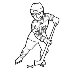 Dessin à colorier: Hockey (Sports) #192383 - Coloriages à Imprimer Gratuits