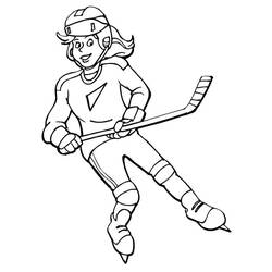 Dessin à colorier: Hockey (Sports) #192412 - Coloriages à Imprimer Gratuits