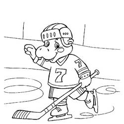 Dessin à colorier: Hockey (Sports) #192425 - Coloriages à Imprimer Gratuits