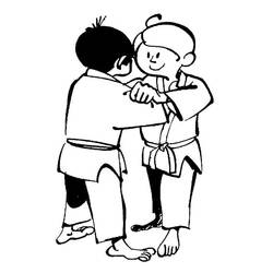 Dessin à colorier: Judo (Sports) #210682 - Coloriages à Imprimer Gratuits