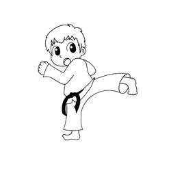 Dessin à colorier: Karate (Sports) #205105 - Coloriages à Imprimer Gratuits