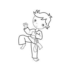 Dessin à colorier: Karate (Sports) #205112 - Coloriages à Imprimer Gratuits