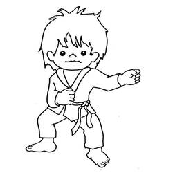 Dessin à colorier: Karate (Sports) #205118 - Coloriages à Imprimer Gratuits