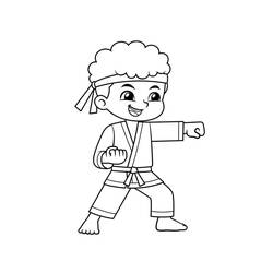 Dessin à colorier: Karate (Sports) #205119 - Coloriages à Imprimer Gratuits