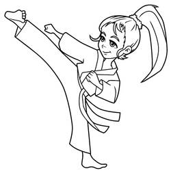 Dessin à colorier: Karate (Sports) #205121 - Coloriages à Imprimer Gratuits