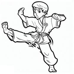 Dessin à colorier: Kung Fu (Sports) #192440 - Coloriages à Imprimer Gratuits