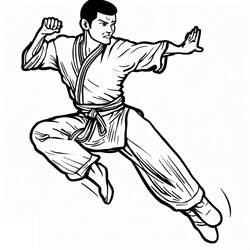 Dessin à colorier: Kung Fu (Sports) #192441 - Coloriages à Imprimer Gratuits