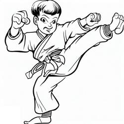 Dessin à colorier: Kung Fu (Sports) #192444 - Coloriages à Imprimer Gratuits