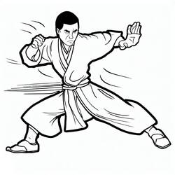 Dessin à colorier: Kung Fu (Sports) #192445 - Coloriages à Imprimer Gratuits