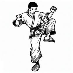 Dessin à colorier: Kung Fu (Sports) #192446 - Coloriages à Imprimer Gratuits