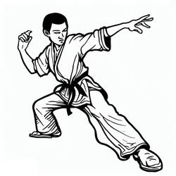 Dessin à colorier: Kung Fu (Sports) #192447 - Coloriages à Imprimer Gratuits